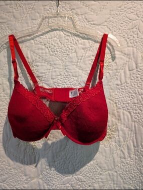 Red Lace Padded Underwire Bra - Women Intimates